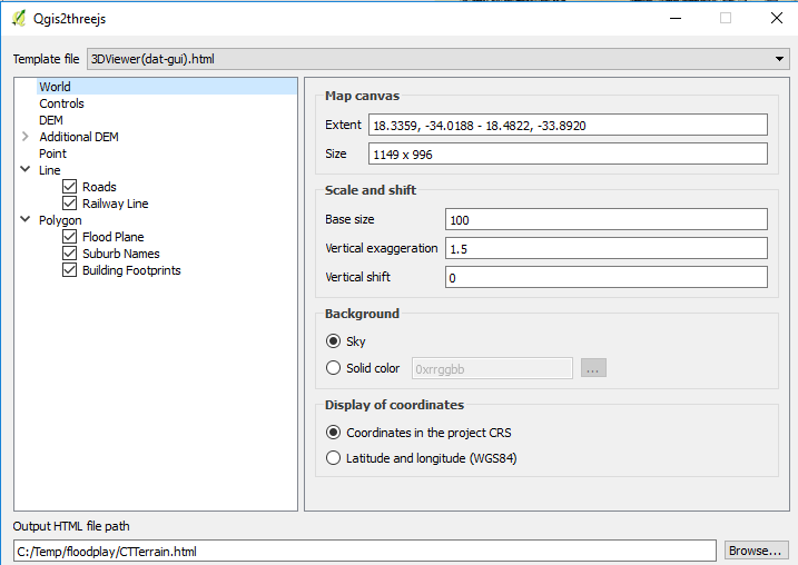 Export Settings