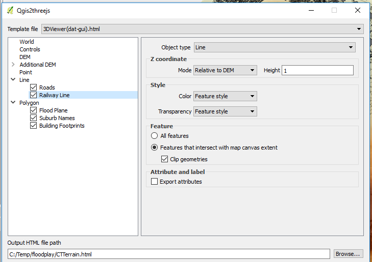 Export Settings