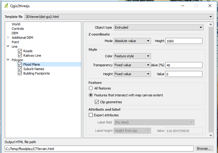 Export Settings