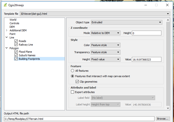 Export Settings