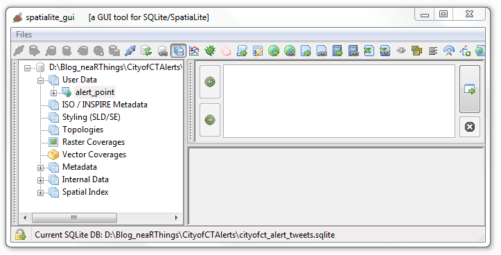 Sqlite DB in Spatialite GUI